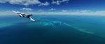 飞机天空大海白云风景