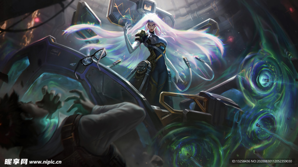 彩色动漫人物插画背景