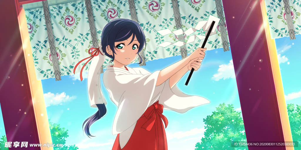 彩色动漫人物插画背景