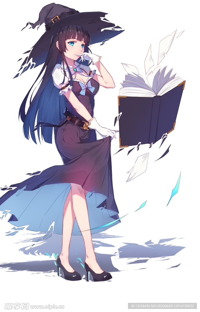 彩色动漫人物插画背景