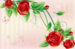 玫瑰花壁纸壁画墙纸背景墙