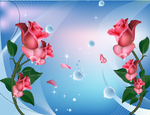 玫瑰花壁纸背景墙壁画