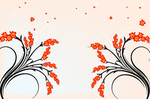 麦穗麦花红色小花背景墙