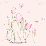 玫瑰花彩绘素描