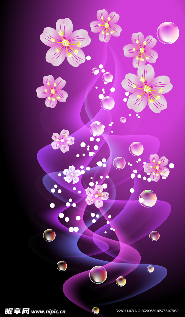 魔幻梅花梦幻或多火焰花朵