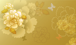 牡丹花金色牡丹花
