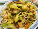 鱿鱼炒花菜