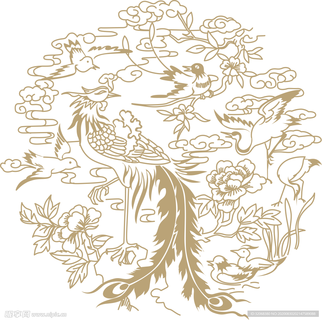 中式花纹纹理