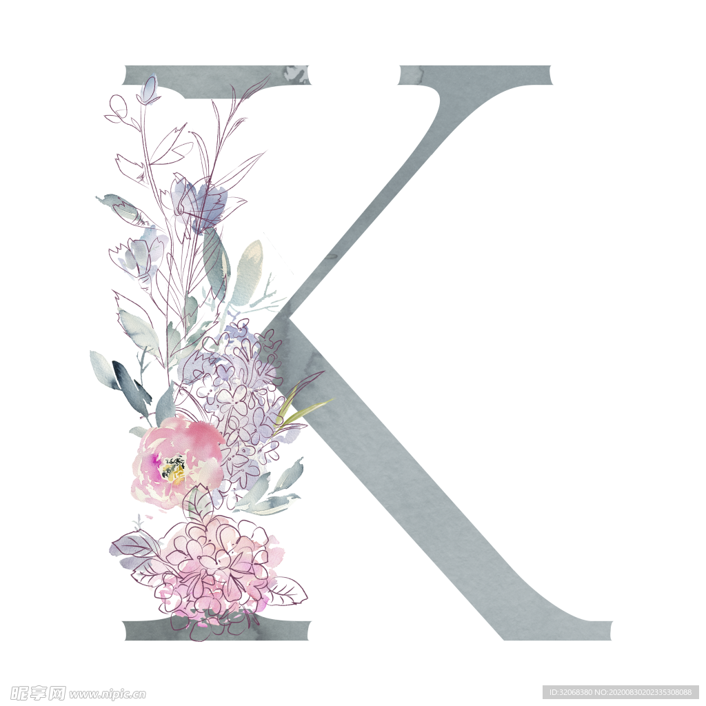 植物手绘水彩