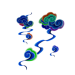 彩色祥云元素