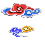 彩色祥云元素