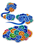 彩色祥云元素