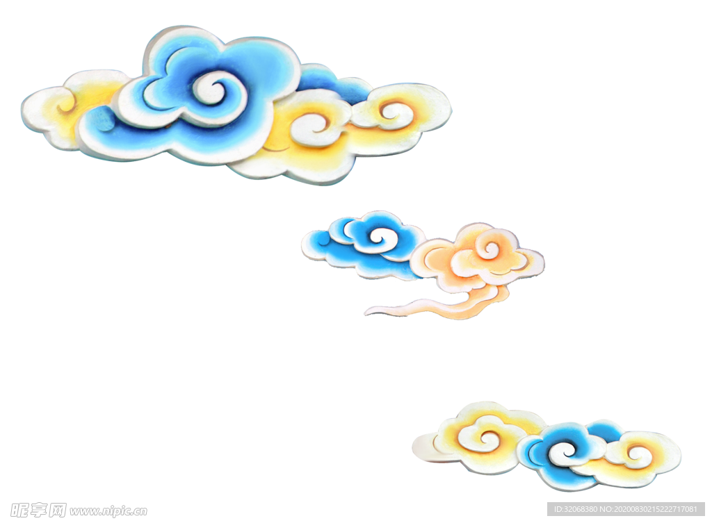 彩色祥云元素