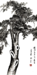 水墨中国风迎客松