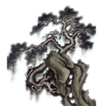 水墨中国风迎客松