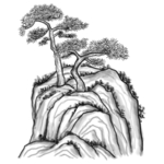 水墨中国风迎客松