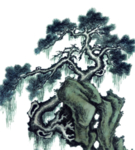 水墨中国风迎客松