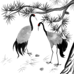 水墨中国风迎客松