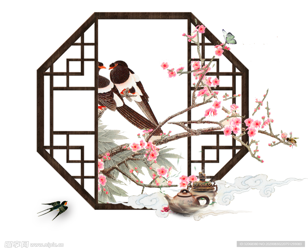 中国风水墨梅