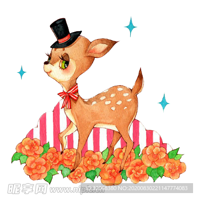 卡通长颈鹿