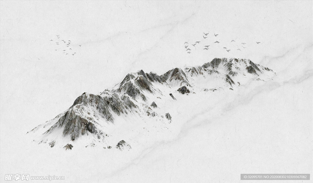 水墨山水背景墙