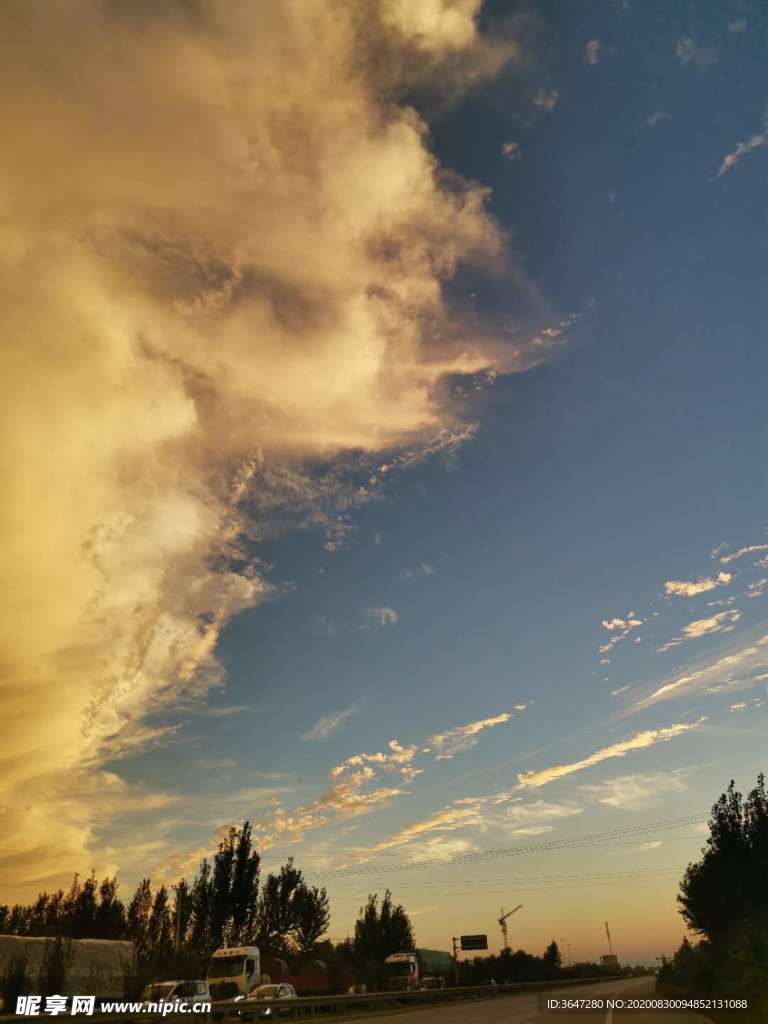 晚霞天空傍晚晚霞天空傍晚