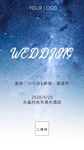 简约时尚浪漫满天星婚礼邀请函手