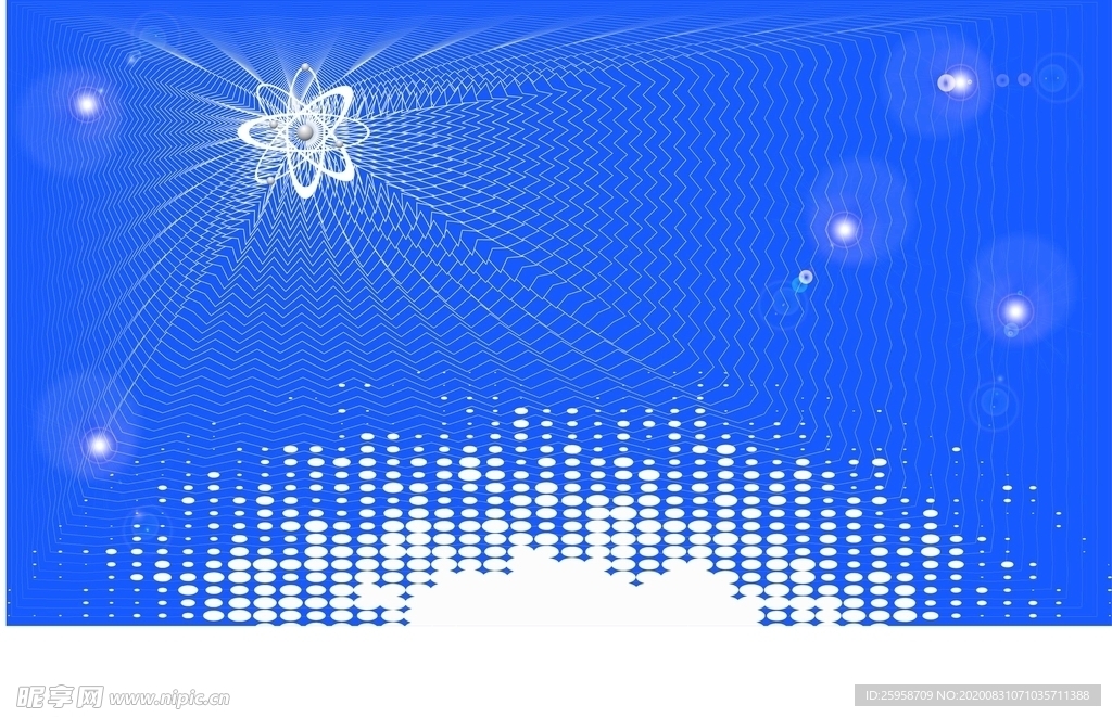蓝底白线科技素材