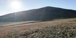 蓝天日落高山风景