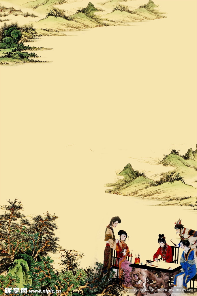 复古中式背景