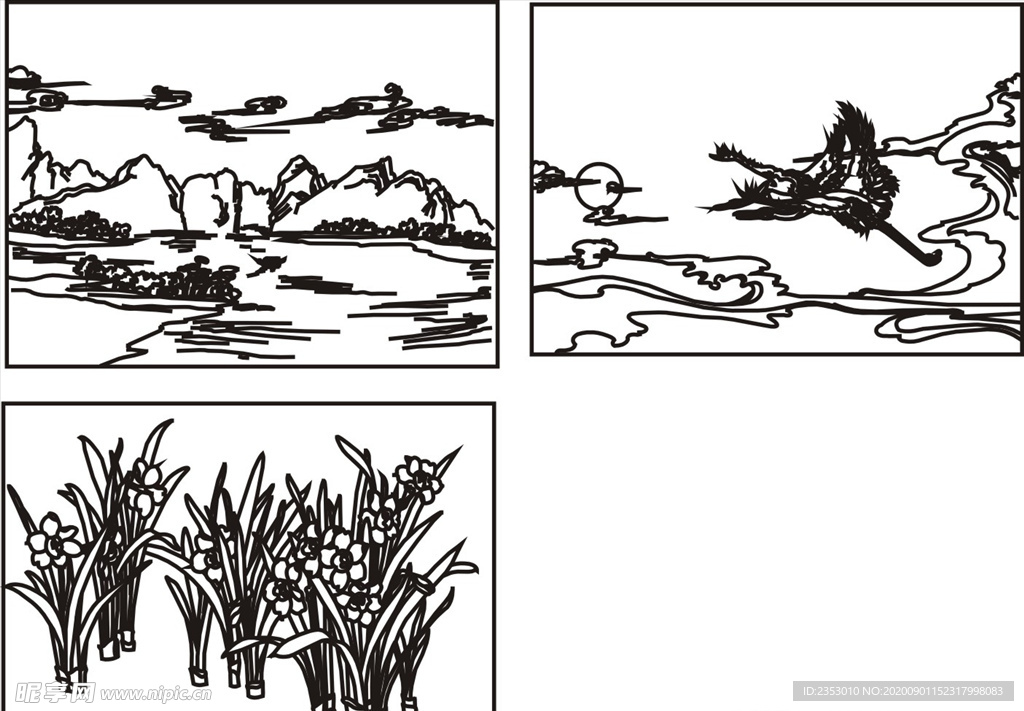 中国画白描