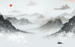 中国风新中式山水画