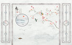 花鸟画背景墙