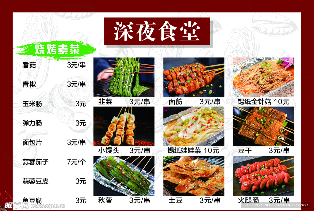 点餐牌