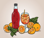 手绘饮料插画