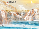 大理石流水生财