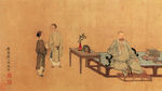 禹之鼎王原祁艺菊图