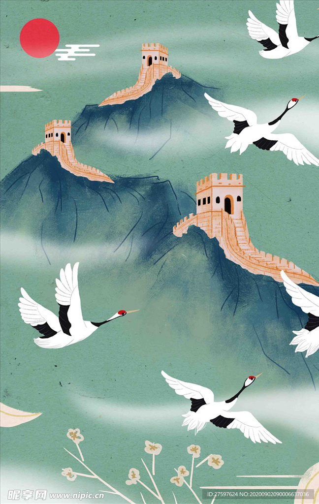 国潮插画