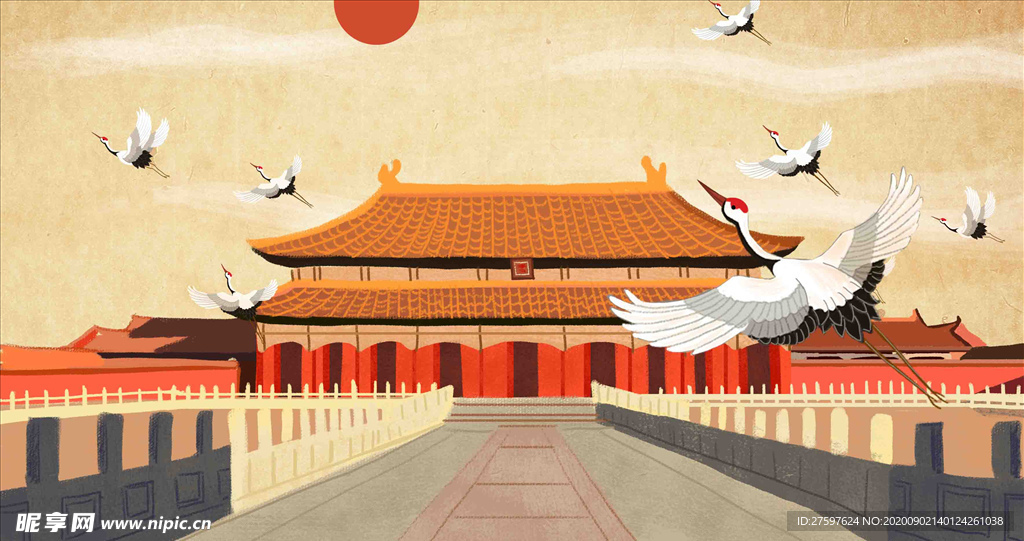 国潮插画
