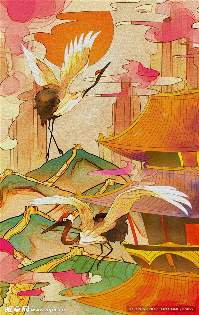 国潮插画