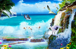 现代唯美海景