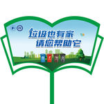 垃圾分类草地牌