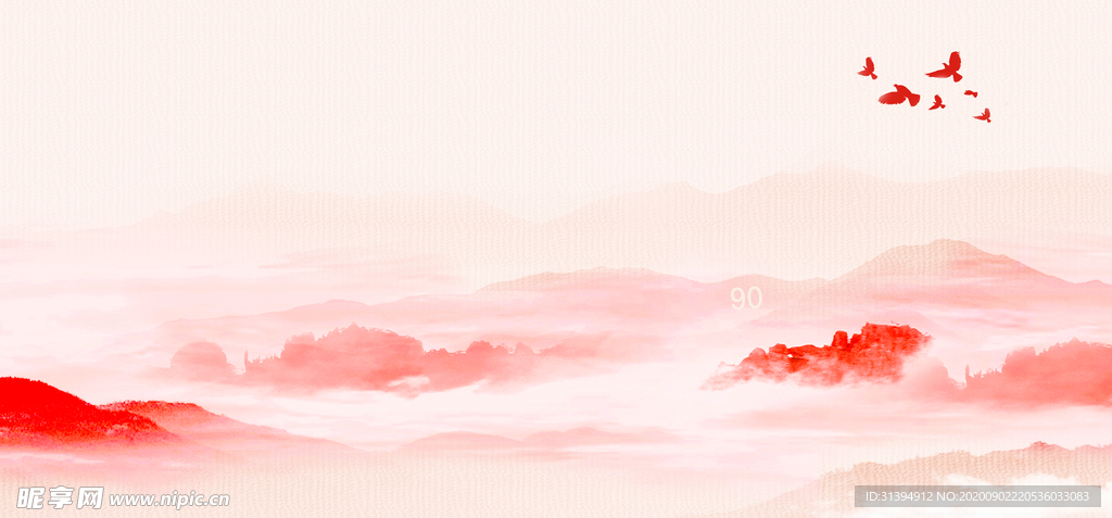 红色展板