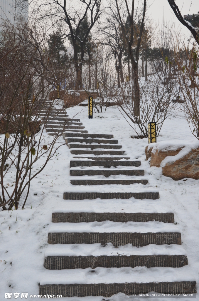 迎泽公园雪景