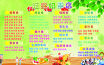 奶茶菜单