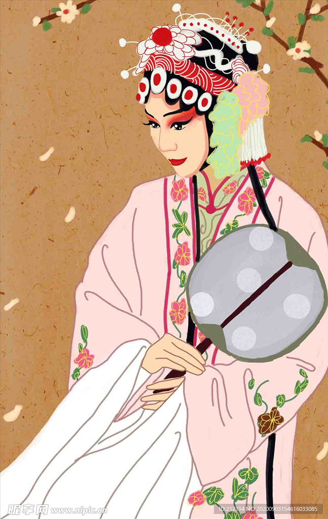 京剧人物吹风
