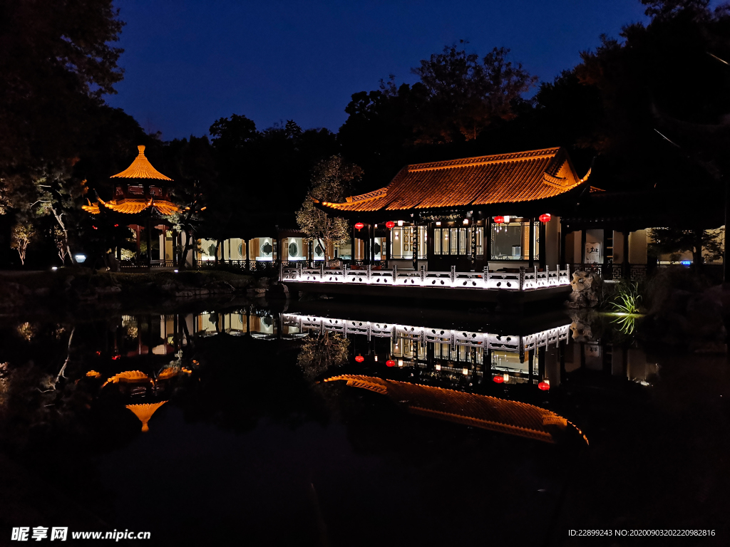 扬州水云胜概夜景