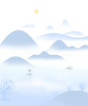 新中式山水背景墙