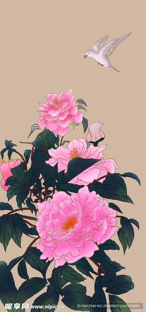 国画牡丹