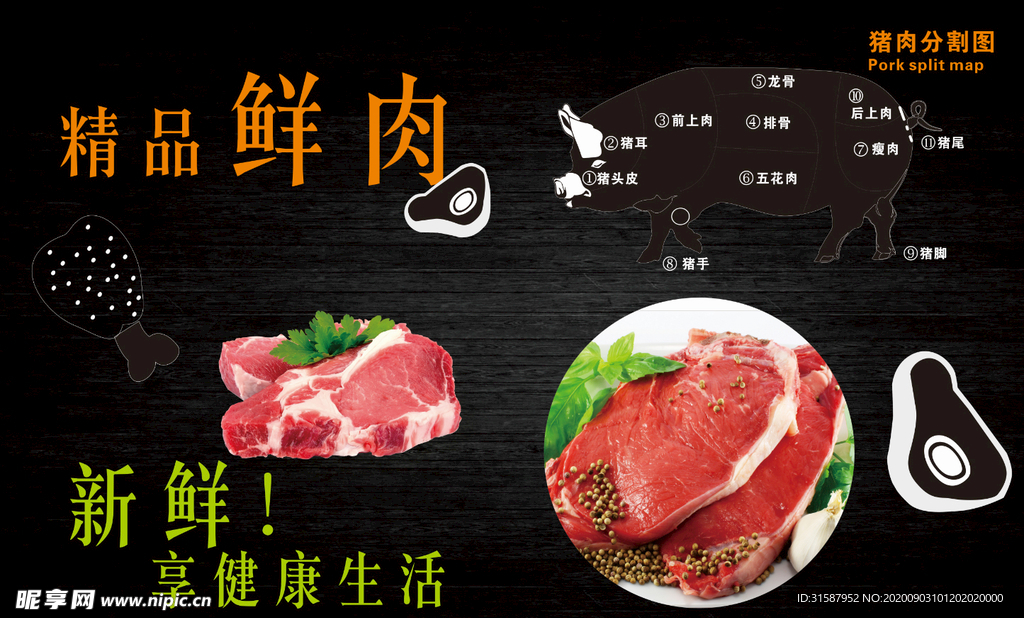 鲜肉背景墙